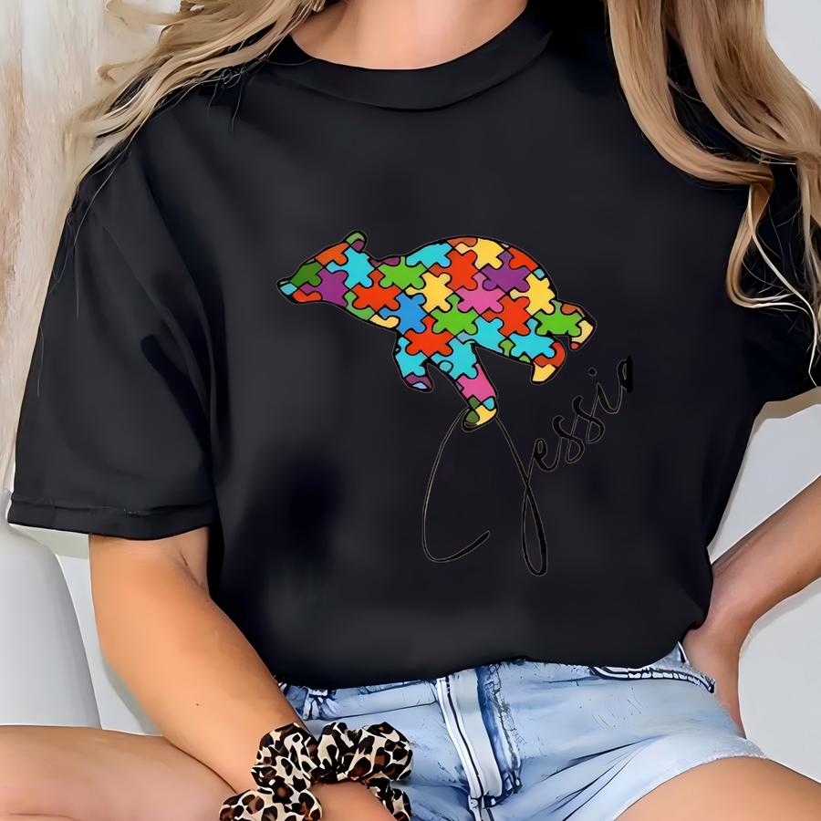 Custom Autism Mom Sweatshirt, Autism Mama Bear Sweatshirt, Autism Mom Gift, Autism Mama Swatshirt, Autism Mom Hoodie, Autism Shirt For Mama T-shirt