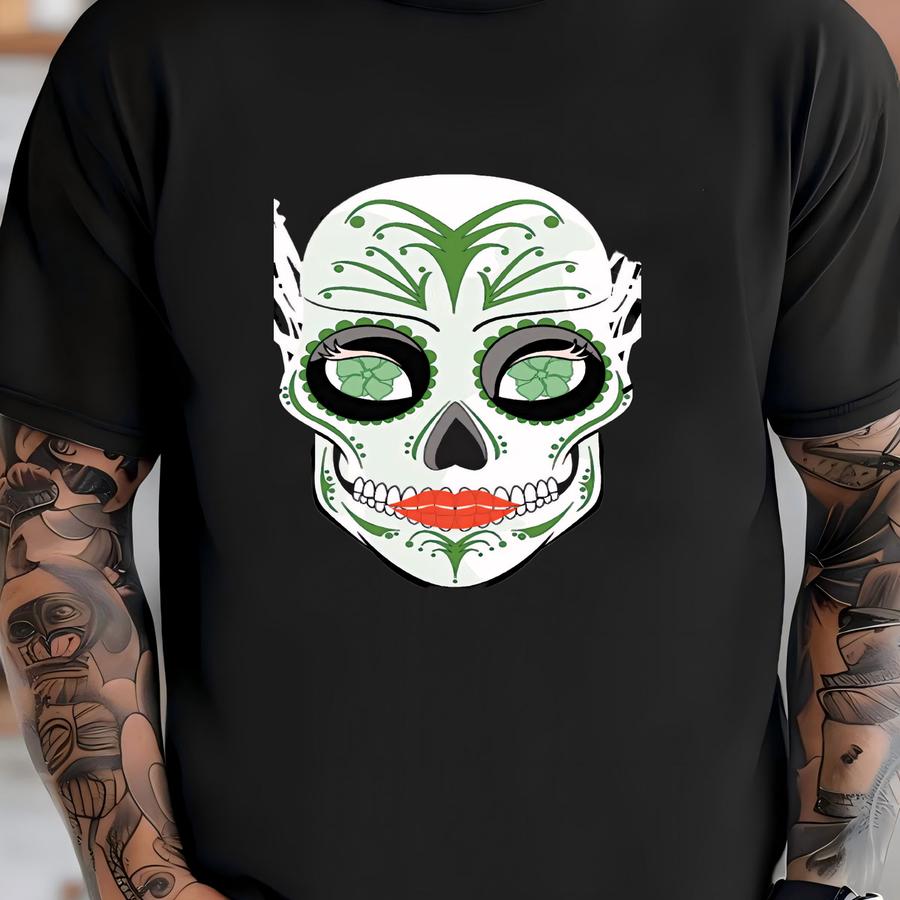 Bride Of Frankenstein Sugar Skull Print 11x14 Print T-shirt