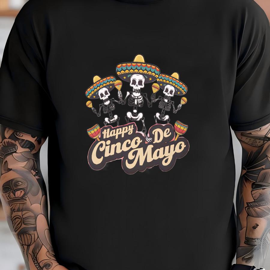 Cinco Dey Mayo Shirt, Mexico Shirt, Skeleton Tee, Fiesta Shirt, Adventure Shirt, Cabo Girls Trip, De Mayo Party, Cinco De Mayo Gift T-shirt