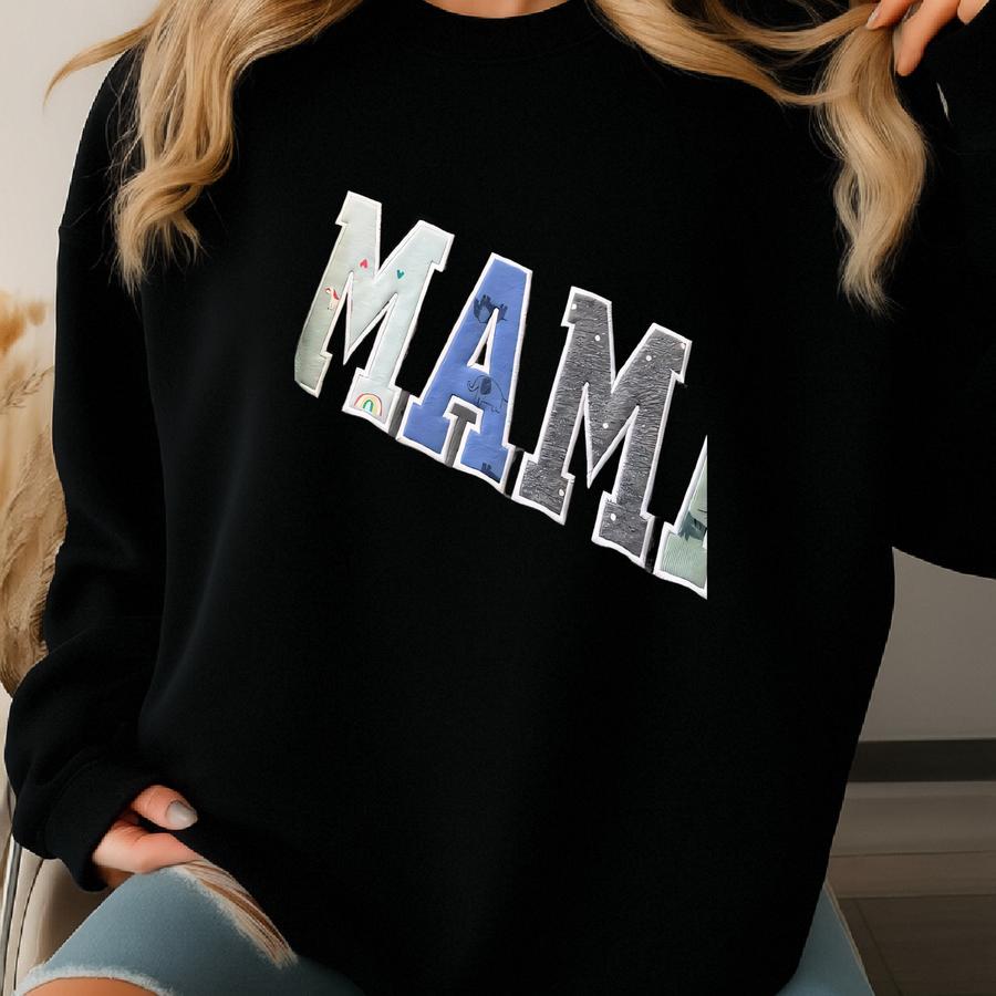 Mama Appliqué Sweatshirt: Custom Baby Clothes Keepsake Sweatshirt