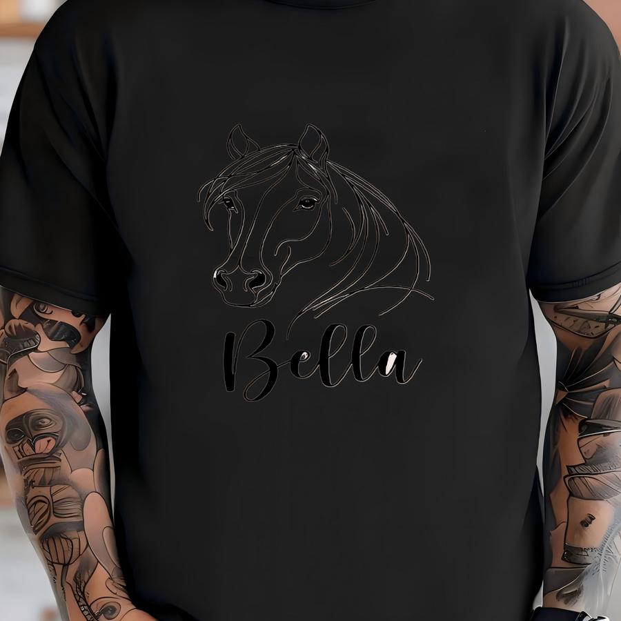 Horse Name Custom Tee | Personalized Equestrian Shirt | Horse Lover Shirt | Equestrian Gift | Custom Horse Hoodie | Custom Horse Shirt Shirt