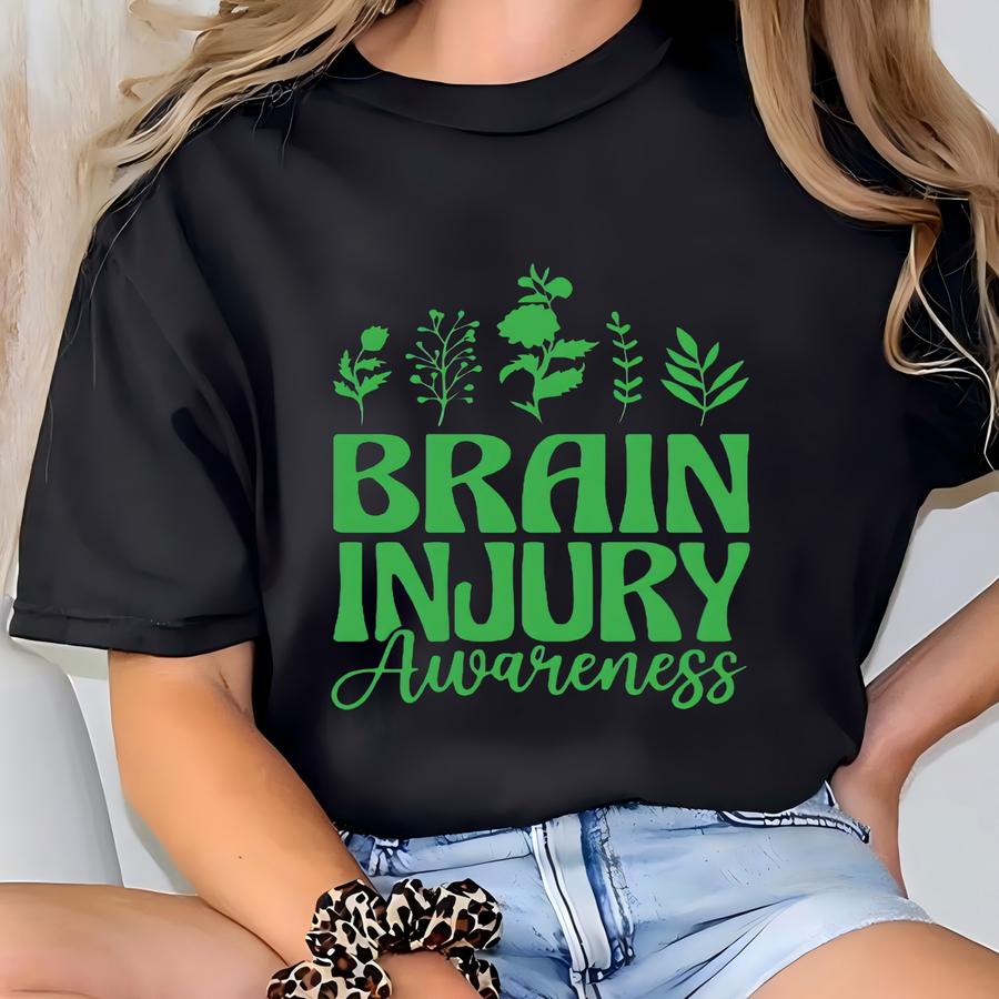 Brain Injury Awareness Sweatshirt, Brain Injury Shirt, Tbi Awareness Shirt, Traumatic Brain Injury, Green Ribbon Shirt,tbi Gift,tbi Survivor T-shirt