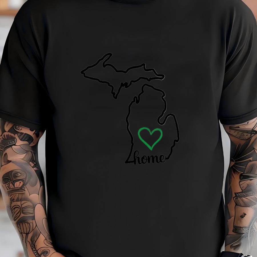 State Pride: Michigan Mug - Home Is Where The Heart Is, Coffee Lover, Housewarming Gift T-shirt