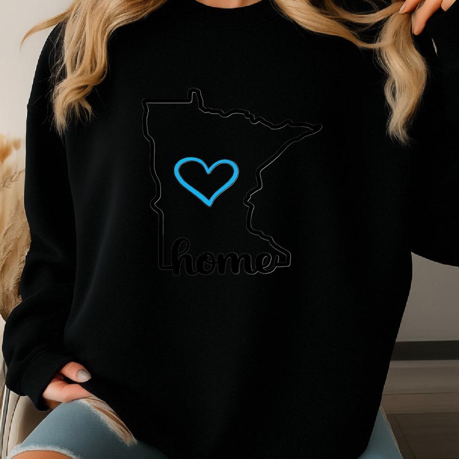State Pride: Minnesota Mug - Home Is Where The Heart Is, Coffee Lover, Housewarming Gift Sweatshirt