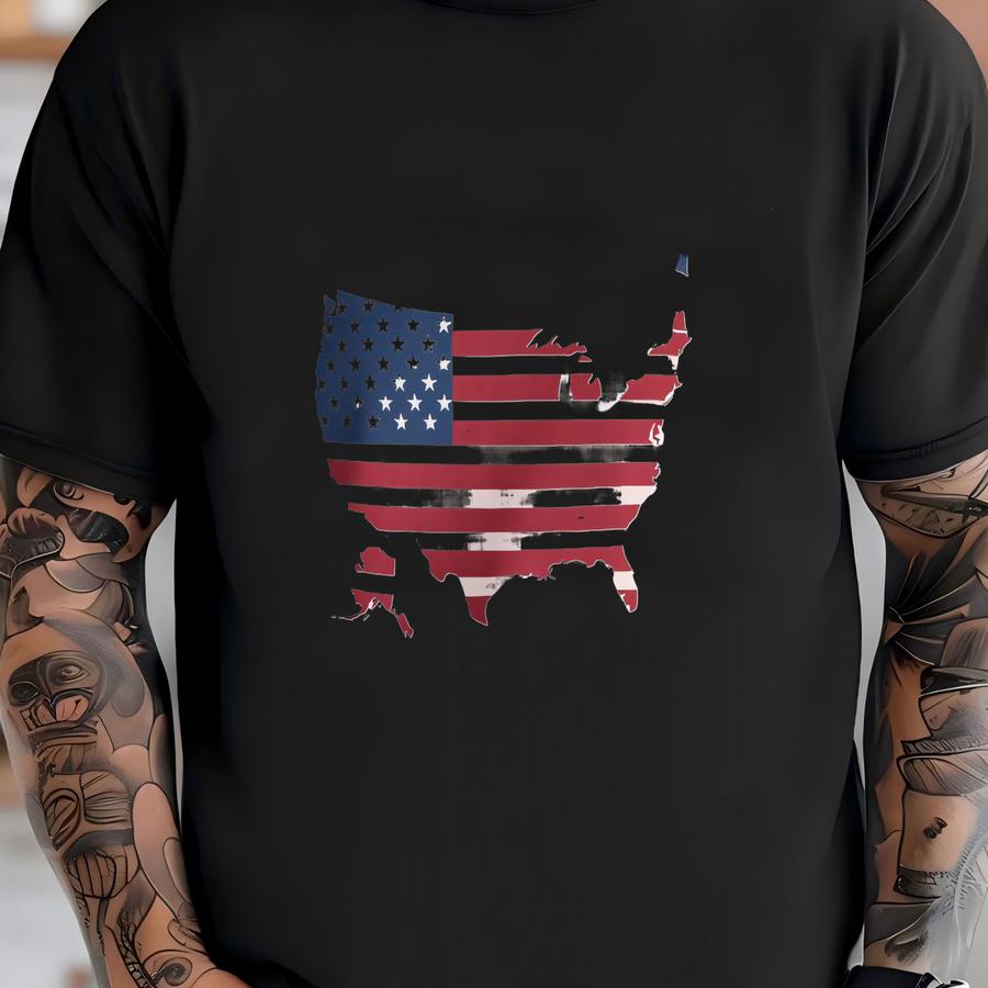 Made In Usa Unisex Crewneck Sweatshirt, American Flag Sweatshirt, United States Of America Sweater, 4th Of July Sweatshirt T-shirt