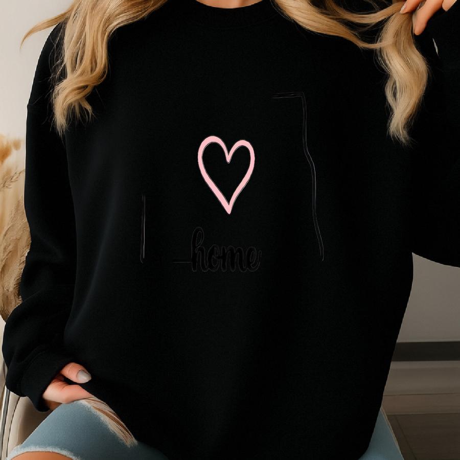 State Pride: North Dakota Mug - Home Is Where The Heart Is, Coffee Lover, Housewarming Gift Sweatshirt