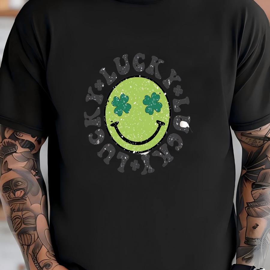 Lucky Shirt, St. Patricks Day Shirt, Shamrock Shirt, Irish Shirt, Clover Shirt, Matching Family St Patricks Shirt, Retro ® T-shirt