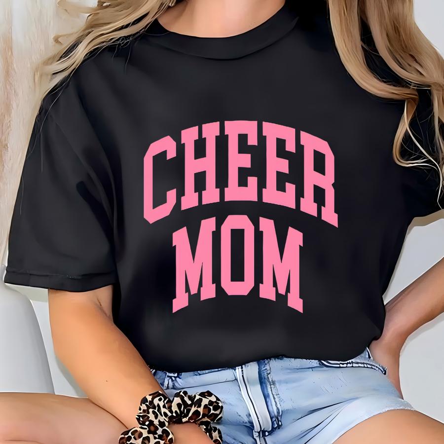 Custom Cheer Mom Sweatshirt, Mother Day Gift, Kids Name On My Sve, Cheer Mom Gift, Sport Mom Gift, Cheer Mom Hoodie T-shirt