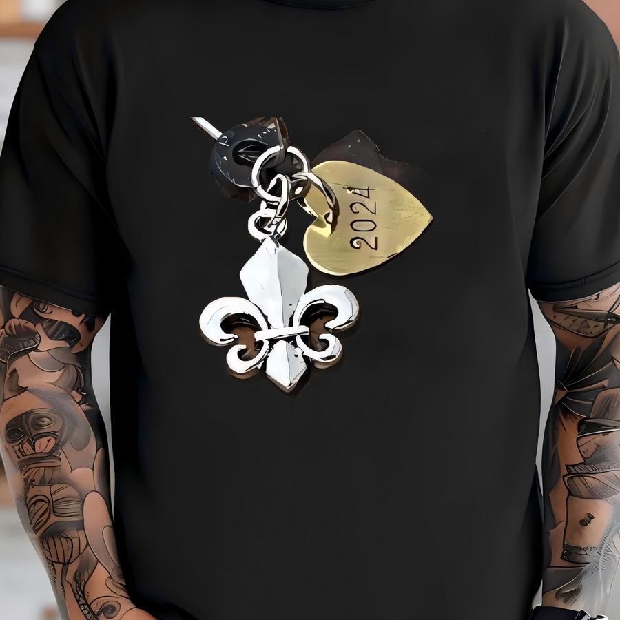 Louisiana Christmas Ornament, Dated Personalized Custom Souvenir State Gift, Large T-shirt