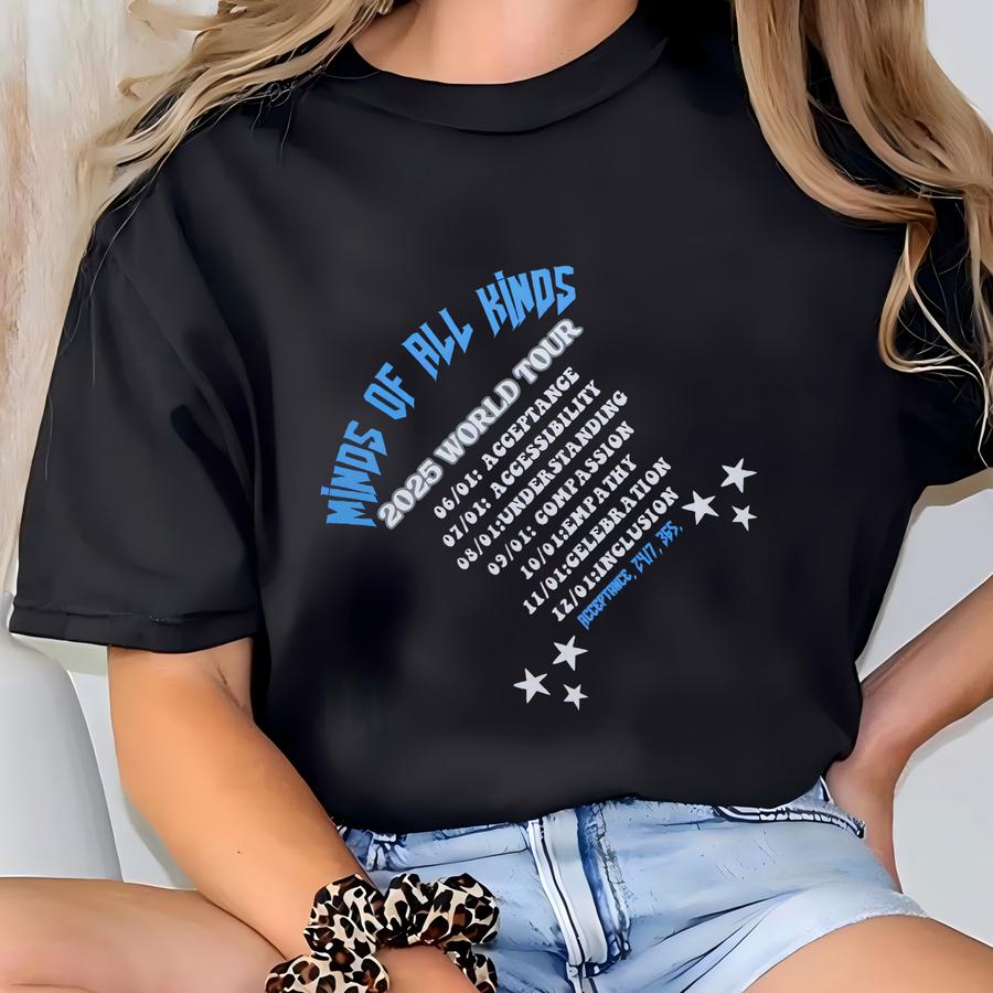 Neurodiversity World Tour Shirt: Autism Acceptance Graphic Tee T-shirt