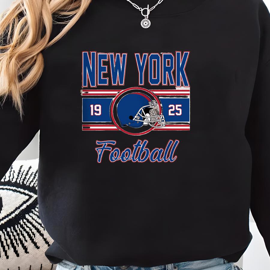 New York Football Sweatshirt, Football Fan Crewneck, Retro New York Football Gift For Women, New York Clothing, Football Sweatshirt Sweatshirt