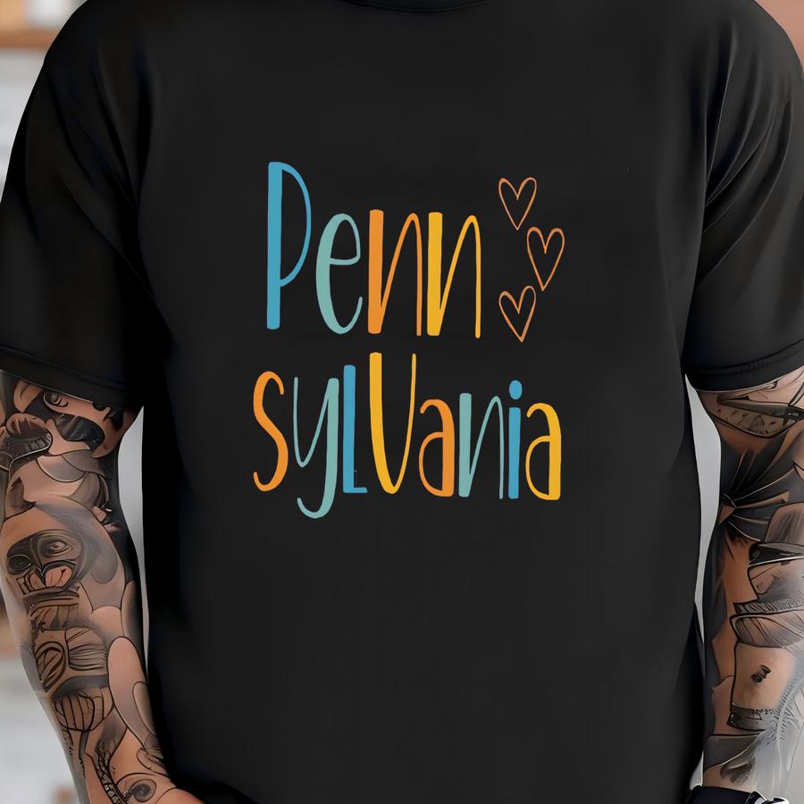 Pennsylvania T Shirt, Pennsylvania T Shirt, Pennsylvania Tee Shirt, Pennsylvania Gift, Pa Shirt, Pennsylvania Lover T-shirt