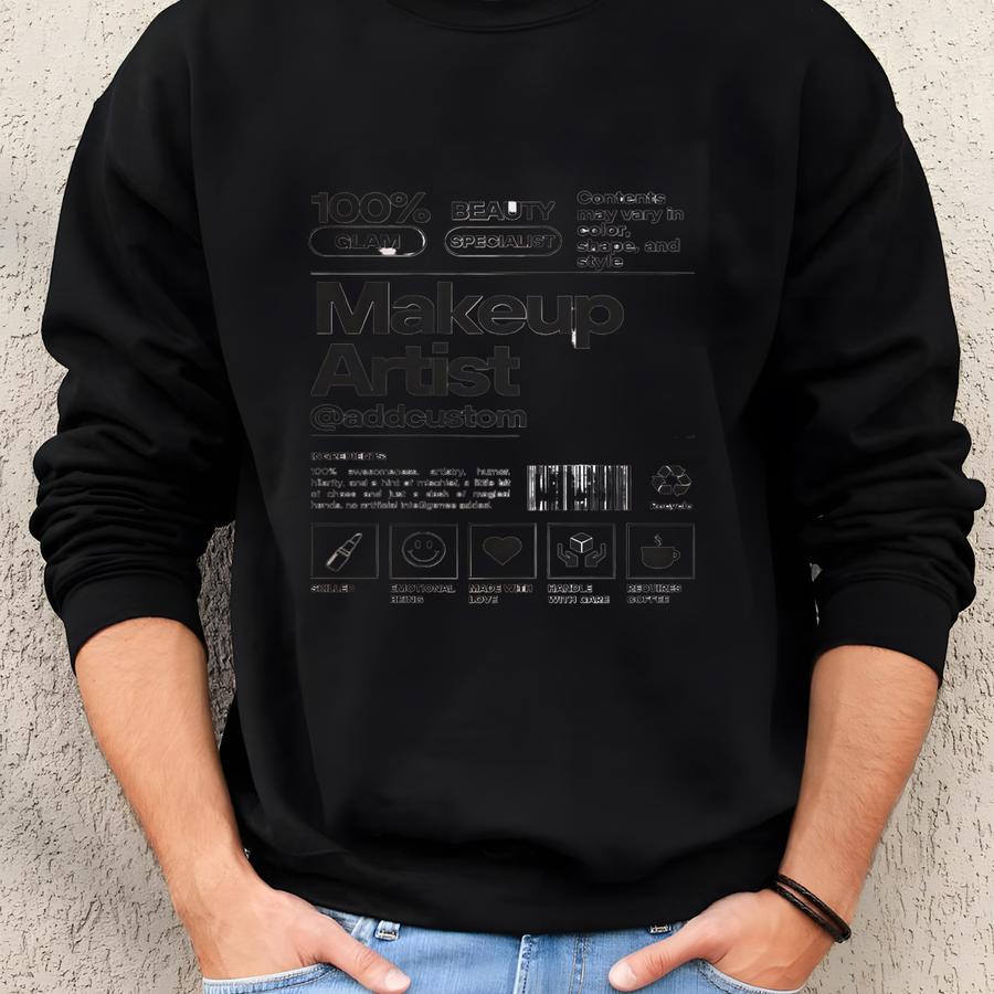 Makeup Artist Shirt Cosmetologist Tshirt Mua Gift Make-up Artist T-shirt Make Up Artist Gift Beautician Crewneck Cosmetology Top Sweatshirt