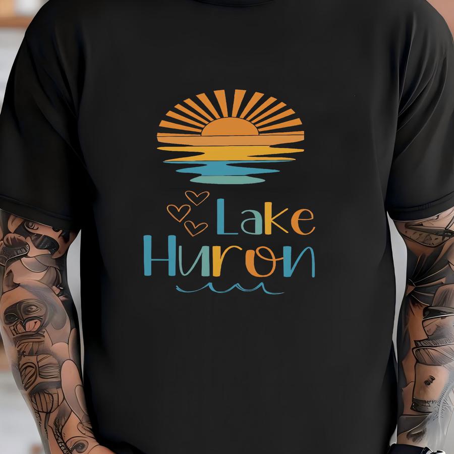 Lake Huron Garden Banner, Lake Huron Sign, Lake Huron Banner, Lake Huron Flag, Lake Huron Cottage, Lake Huron, Lake Huron Rv Flag T-shirt