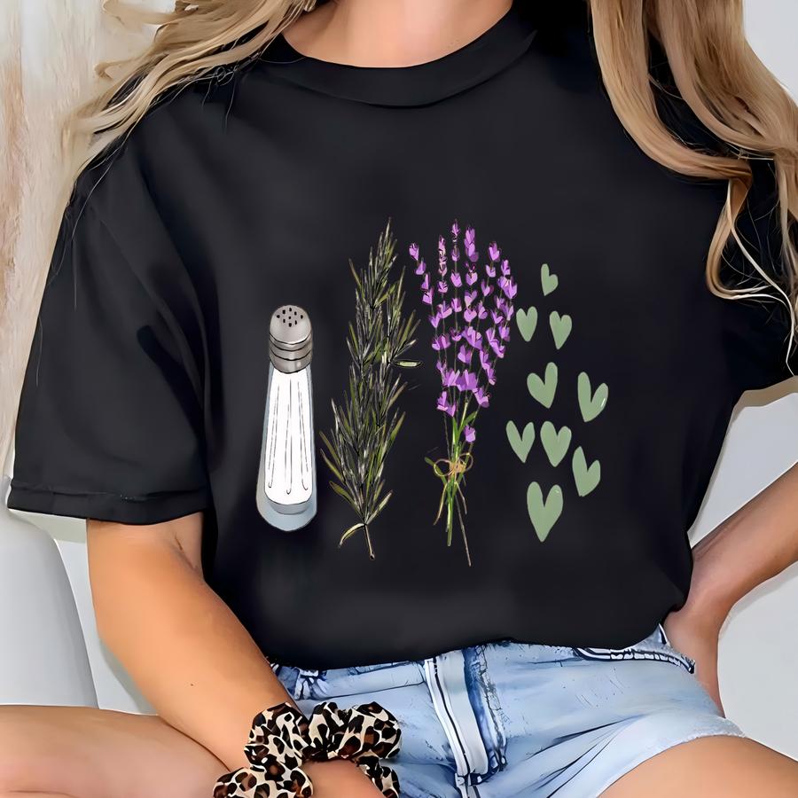 Practical Magic Apron, Salt Rosemary Lavender Love Apron, Inspirational Apron, Gift For Woman, Womens Apron, Kitchen Gift, Witchy Apron T-shirt