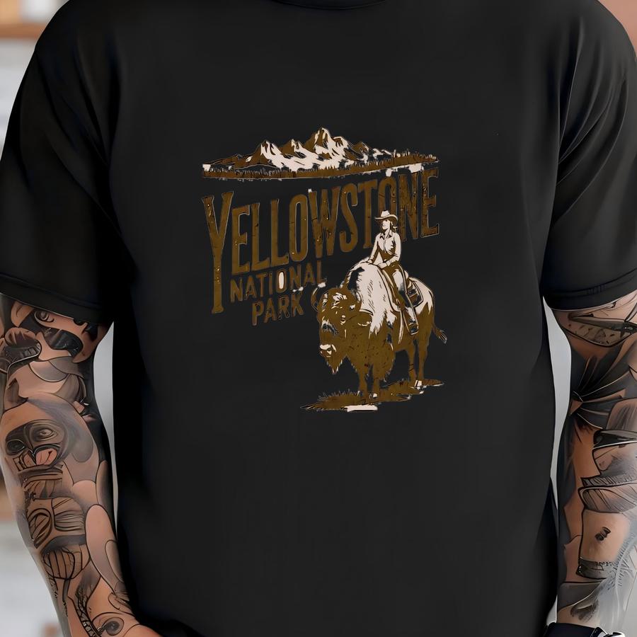 Tee, National Park Hoodie, Vintage Cowgirl Hoodie, Cowgirl Shirt, Western Graphic Tee, Wyoming Shirt, Cowgirl Gift T-shirt