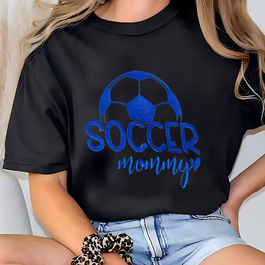 Custom Soccer Mom Crewneck With Name On A Sve Sweatshirt, Personalized Soccer Mom, Custom Name Sport Mom Sweater, Team Soccer T-shirt