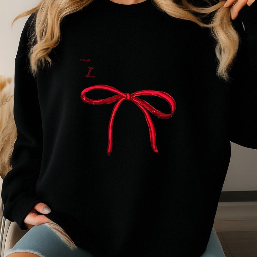 Love Is Patient | Cute Bow Sweatshirt , Coquette Crewneck, Christian Jumper, Love Bible Verse Sweatshirt, 1 Corinthians Gift Sweatshirt
