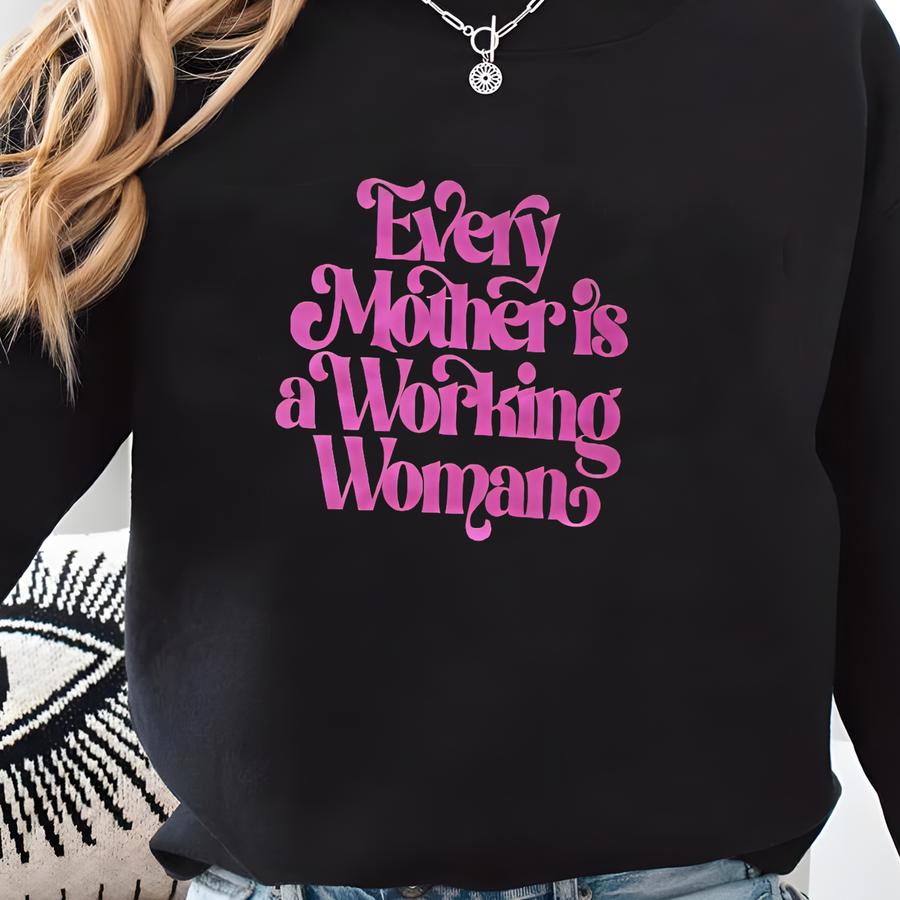 Working Mom Graphic Tee: Oversized Mama Shirt Sweatshirt