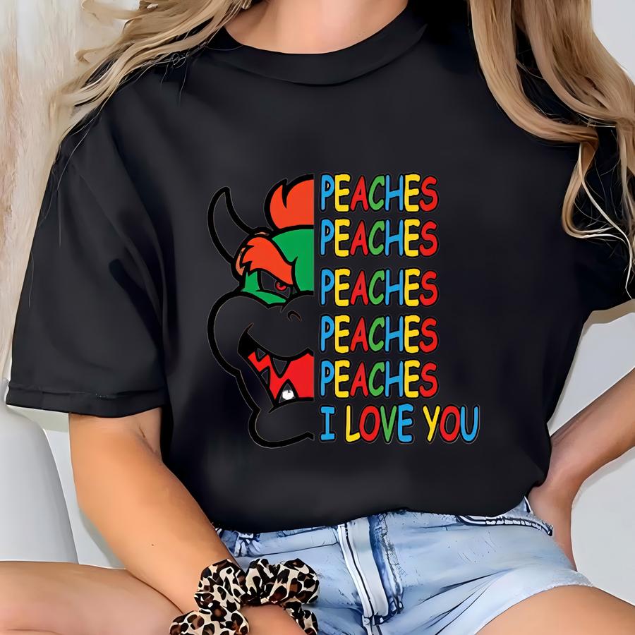Retro Peaches Peaches Sweatshirt, I Love You Shirt, Super Mario Bros, Peaches Bowser Song, Vintage Style, Unisex Sweatshirt T-shirt