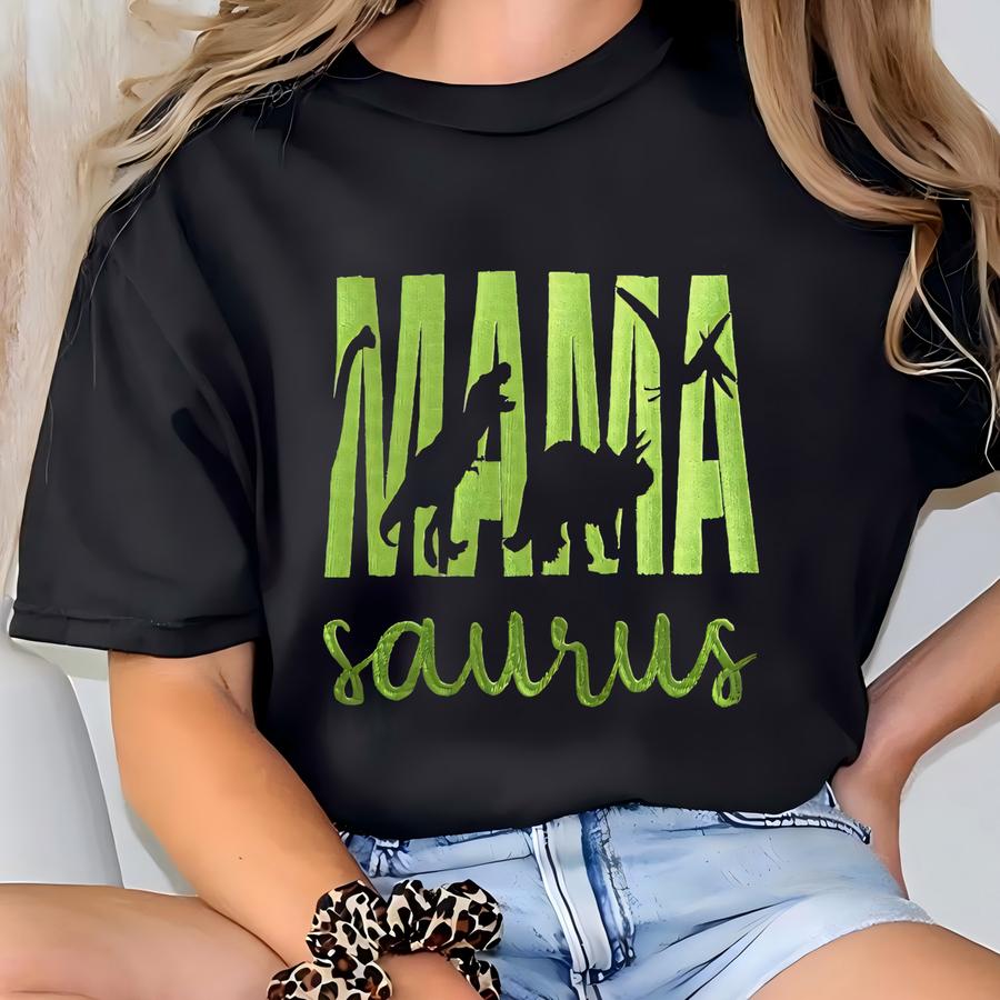 Custom Mama Saurus Sweatshirt, Mom Life Sweatshirt, Mother's Day Sweatshirt, Funny Mother's Day Gift, Mom Of Boys, Gift For Her T-shirt