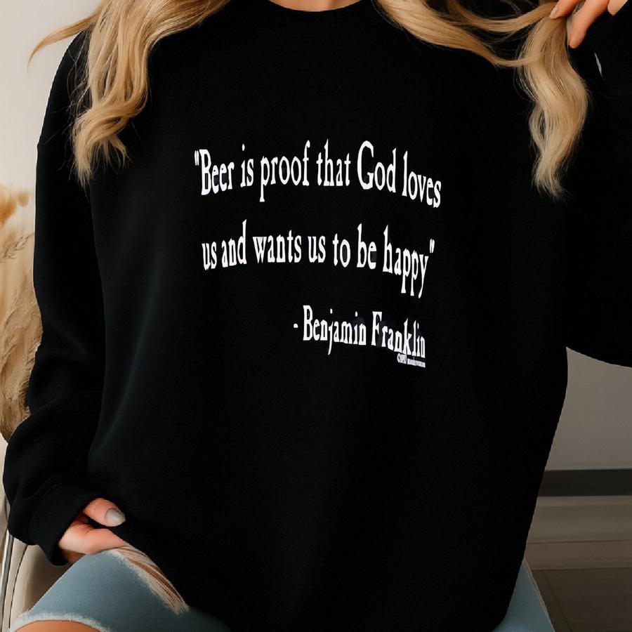 Vintage 1997 Benjamin Franklin Beer Shirt - Sz Xl - 90s Ben Tee Sweatshirt