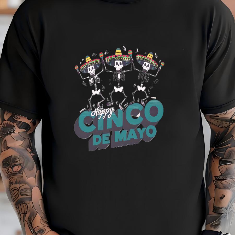 Cinco Dey Mayo Shirt, Mexico Shirt, Skeleton Tee, Fiesta Shirt, Adventure Shirt, Cabo Girls Trip, De Mayo Party, Cinco De Mayo Gift T-shirt