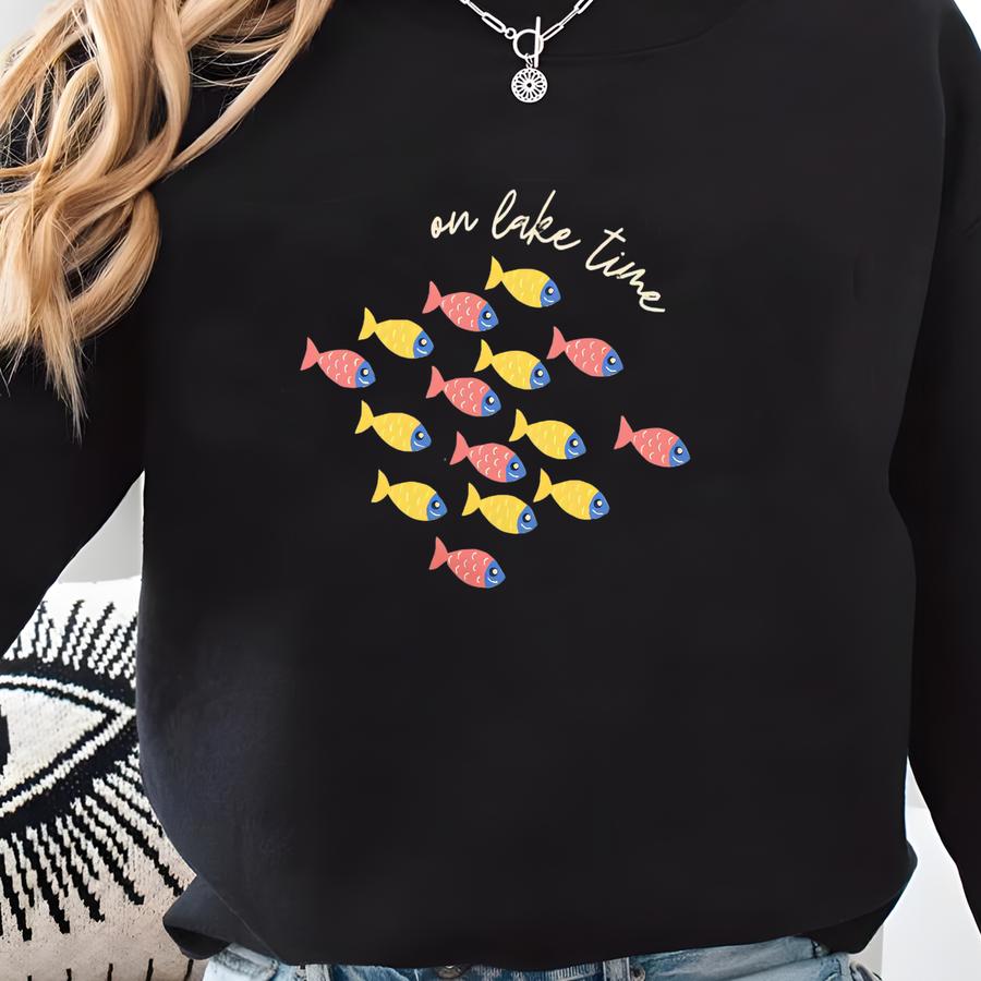 On Lake Time T-shirt, Shirt For Lake Lovers, Nautical, Fishing Shirt Sweatshirt On Lake Time T-shirt, Shirt For Lake Lovers, Nautical, Fishing Shirt Sweatshirt