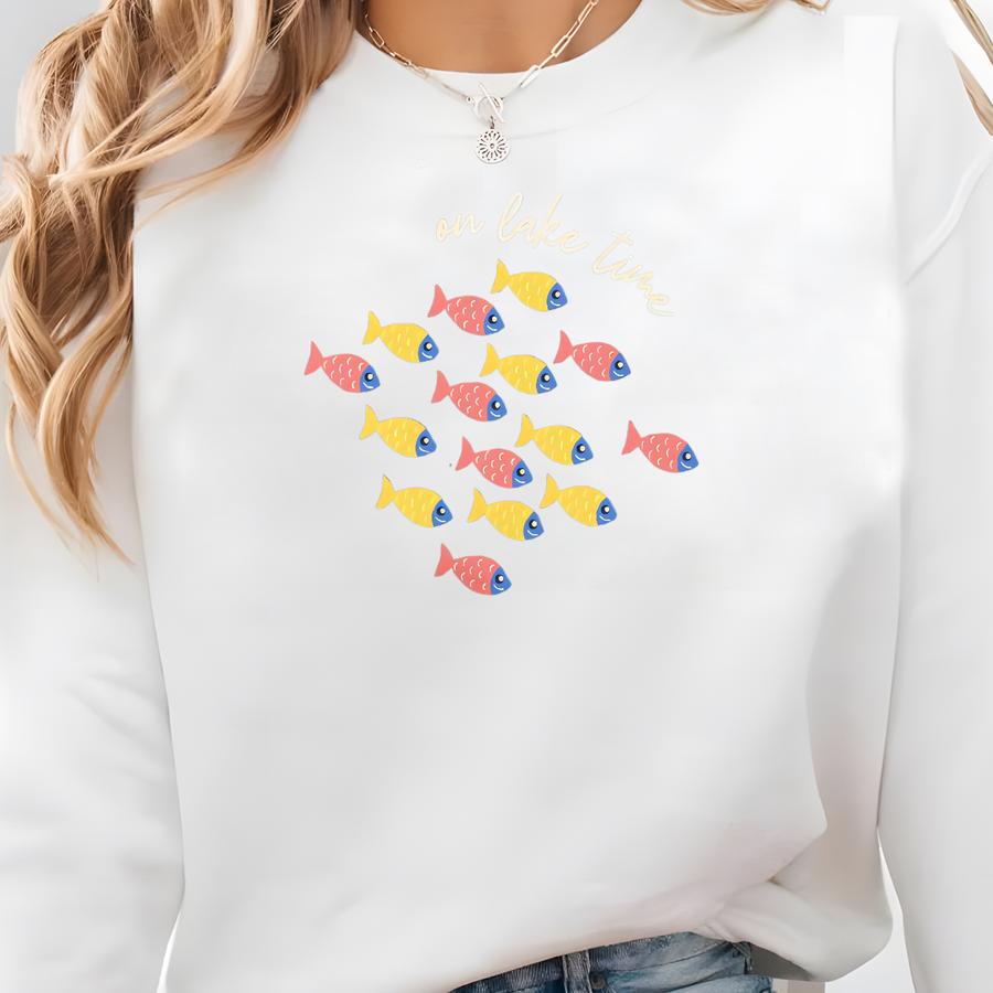 On Lake Time T-shirt, Shirt For Lake Lovers, Nautical, Fishing Shirt Sweatshirt On Lake Time T-shirt, Shirt For Lake Lovers, Nautical, Fishing Shirt Sweatshirt
