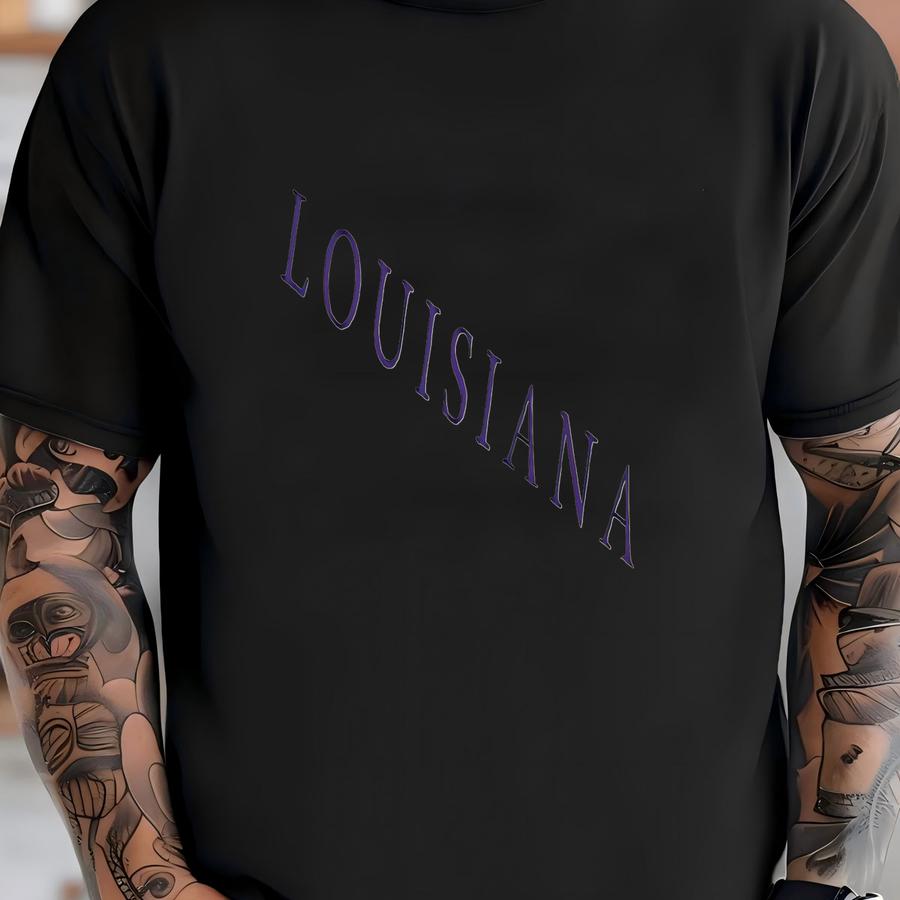 Louisiana Shirt, Geaux Tigers Shirt, Unisex Shirt, State Of Louisiana T Shirt, Purple Shirt, Tiger Pride Shirt T-shirt