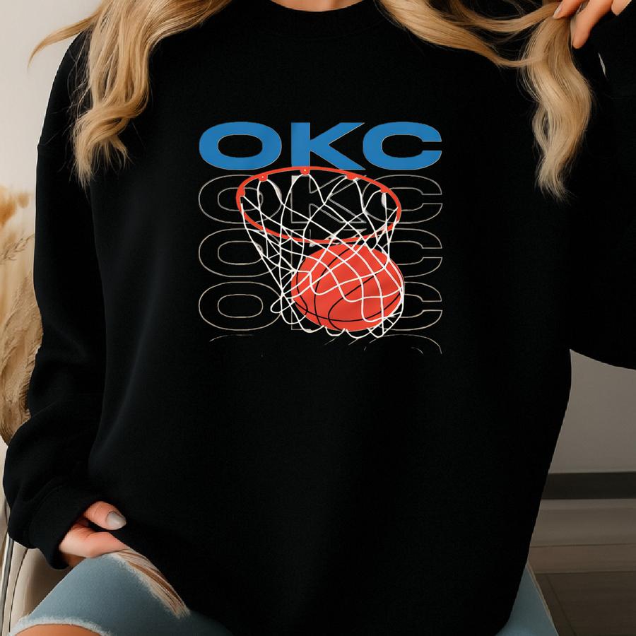 Okc Basketball - Soft Crewneck Sweatshirt Sweatshirt