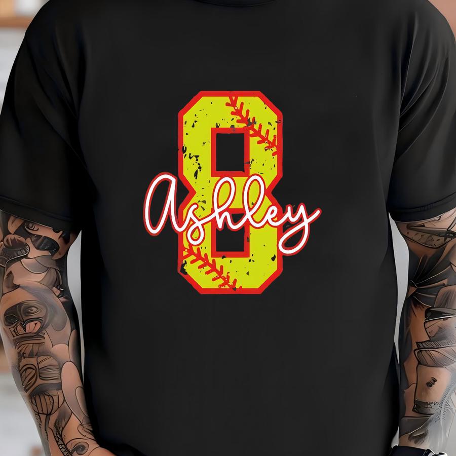Softball Shirt, Custom Team Number Shirt, Softball Mom Shirt, Game Day Shirt, Sports Mom Gift, Softball Tanks, Custom Name Shirt, Sports Tee T-shirt