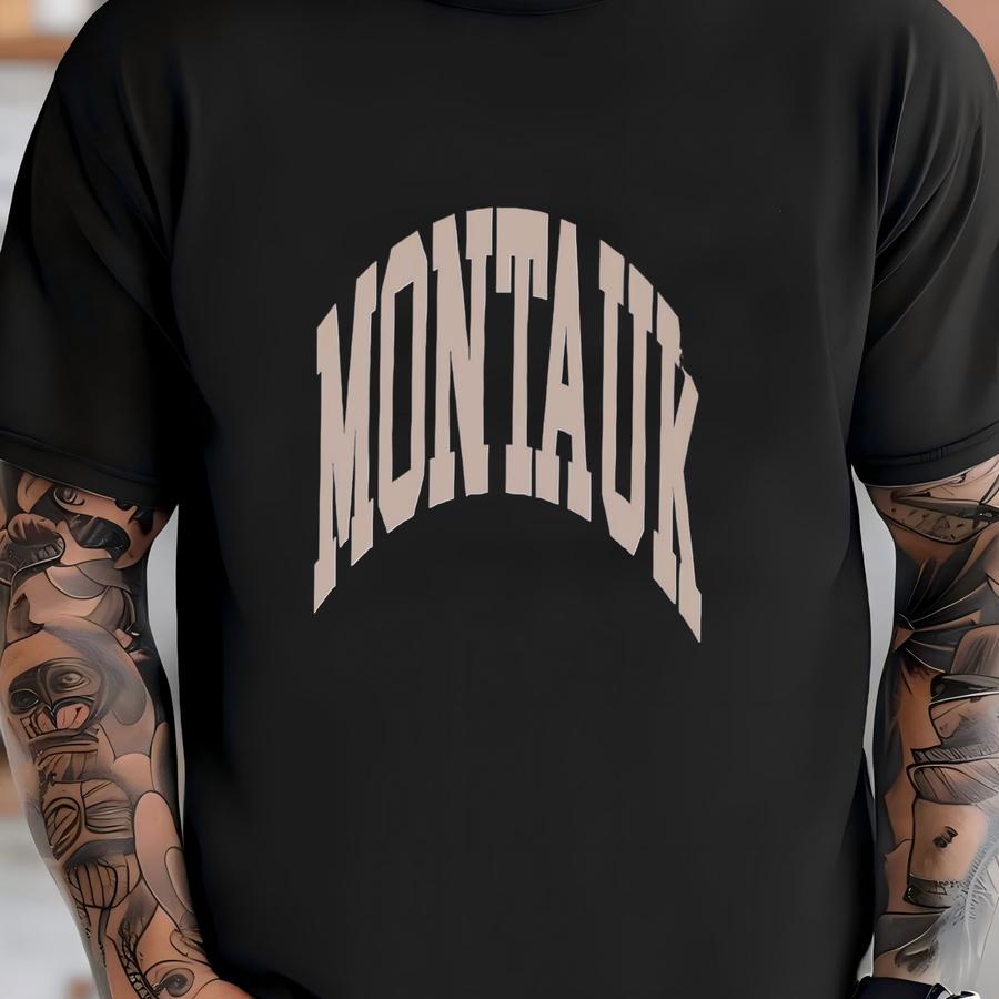 Montauk Sweatshirt ® Garment Dyed Vintage Aesthetic Crewneck Sweatshirt Montauk Premium Unisex Sweatshirt T-shirt