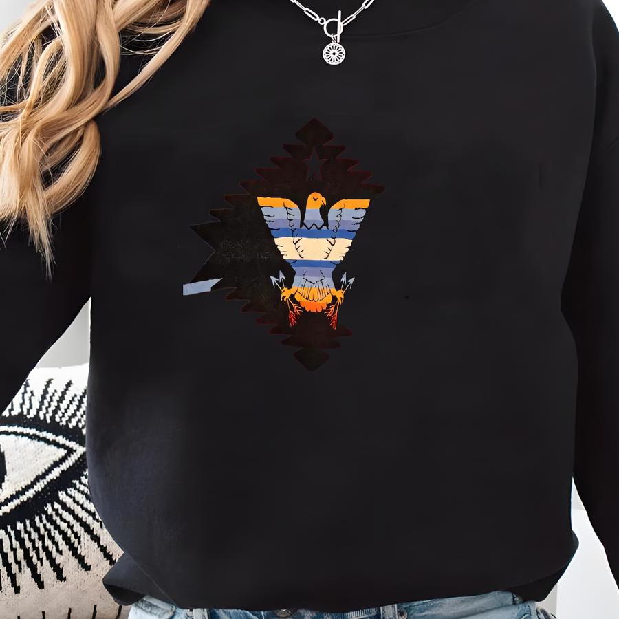 Vintage Pendleton Denim Jacket: Aztec Tribal Design, Size Large Sweatshirt