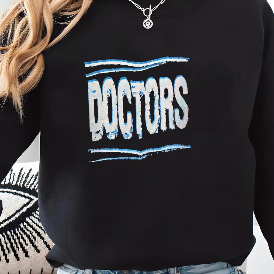 Vintage 80s Doctors Graphic Muscle Tank Top Sweatshirt