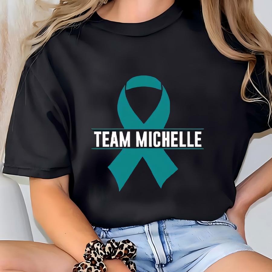 Cervical Cancer Awareness Team Shirts Chemo Radiation Therapy Support Tees, Cervical Cancer Hoodie, Teal Ribbon Shirt, Cancer Shirts T-shirt