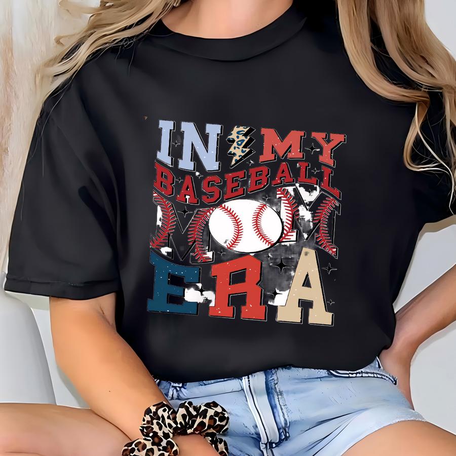 In My Baseball Mom Era Shirt, Sports Mama Tshirt, Baseball Mama Tee T-shirt