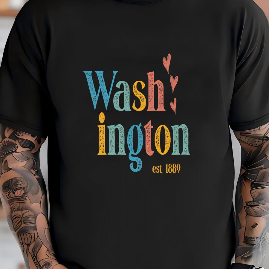 Vintage Washington Shirt, Retro Washington Shirt, Washington T Shirt, Grunge Washington Shirt, Washington Gift, Washington Shirt T-shirt
