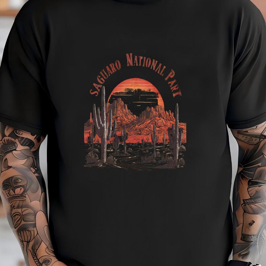 Saguaro National Park Shirt, Saguaro Hoodie, Arizona Tee, Oversized Tee, Western Graphic Tee, National Parks Shirt, Travel Shirt T-shirt