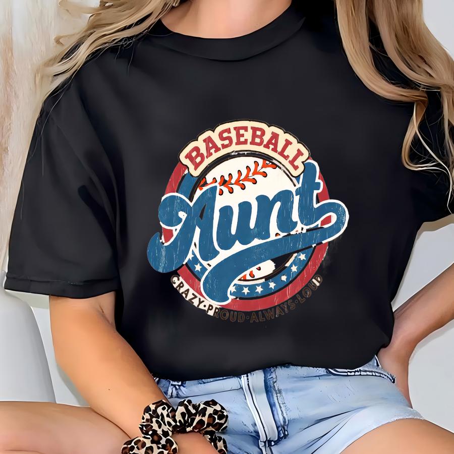 Baseball Aunt Shirt, Baseball Player's Tee, Gift For Aunt, Baseball Gift, Favorite Aunt Gift, Auntie Shirt, Mothers Day Shirt, Cool Aunt Tee T-shirt