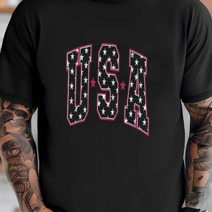 Usa ® Sweatshirt Beautiful Garment Dyed Vintage Aesthetic Distressed Lettering Premium Unisex Crewneck Usa Sweatshirt T-shirt