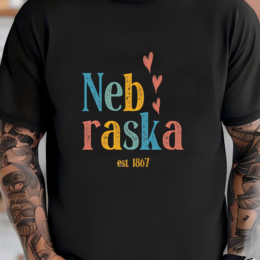 Vintage Nebraska Shirt, Retro Nebraska Shirt, Nebraska T Shirt, Nebraska Shirt, Grunge Nebraska Shirt, Nebraska Gift T-shirt