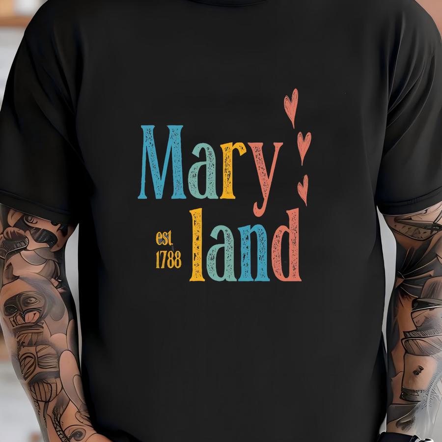 Vintage Maryland Shirt, Retro Maryland Shirt, Maryland T Shirt, Maryland Shirt, Grunge Maryland Shirt, Maryland Gift T-shirt