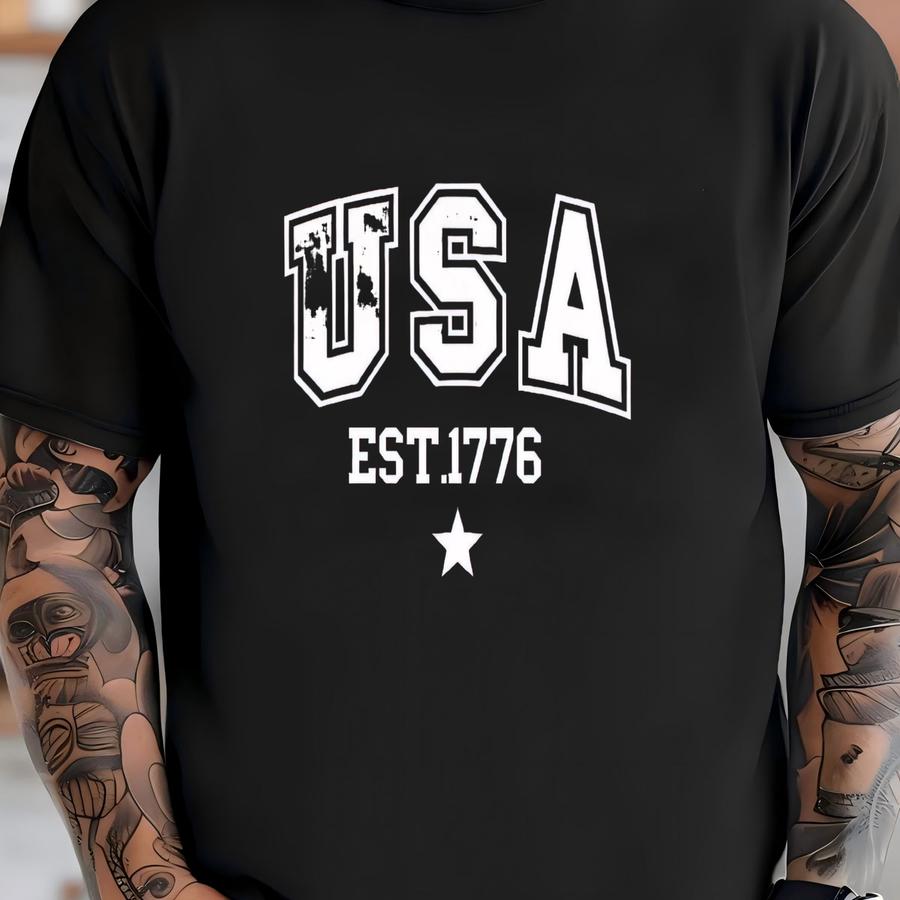 Retro Style Usa T Shirt, 4th Of July Gift Tshirt, America Patriotic Tee, Memorial Day Party Hoodie, Independence Day Tee,usa Fourth Tshirts T-shirt