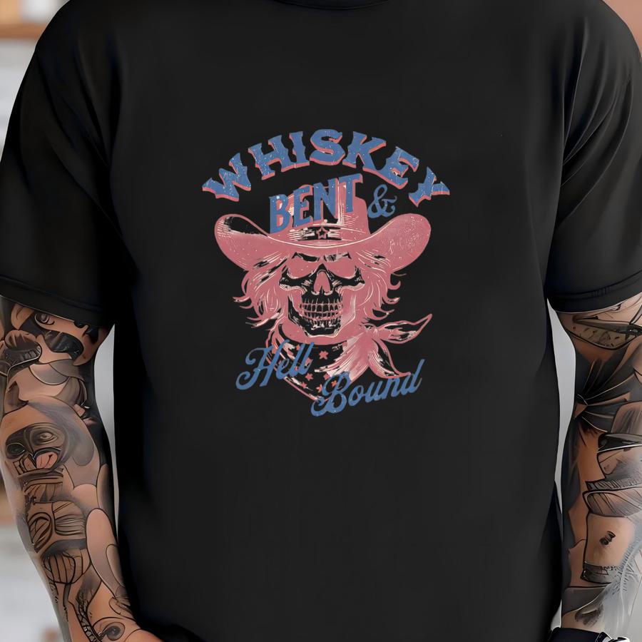 Whiskey Bent  Bound Cowgirl Shirt, Rodeo Shirt, Wild West Hoodie, Western Shirt, Western Graphic Tee, Country Shirt, Cowgirl Gift T-shirt