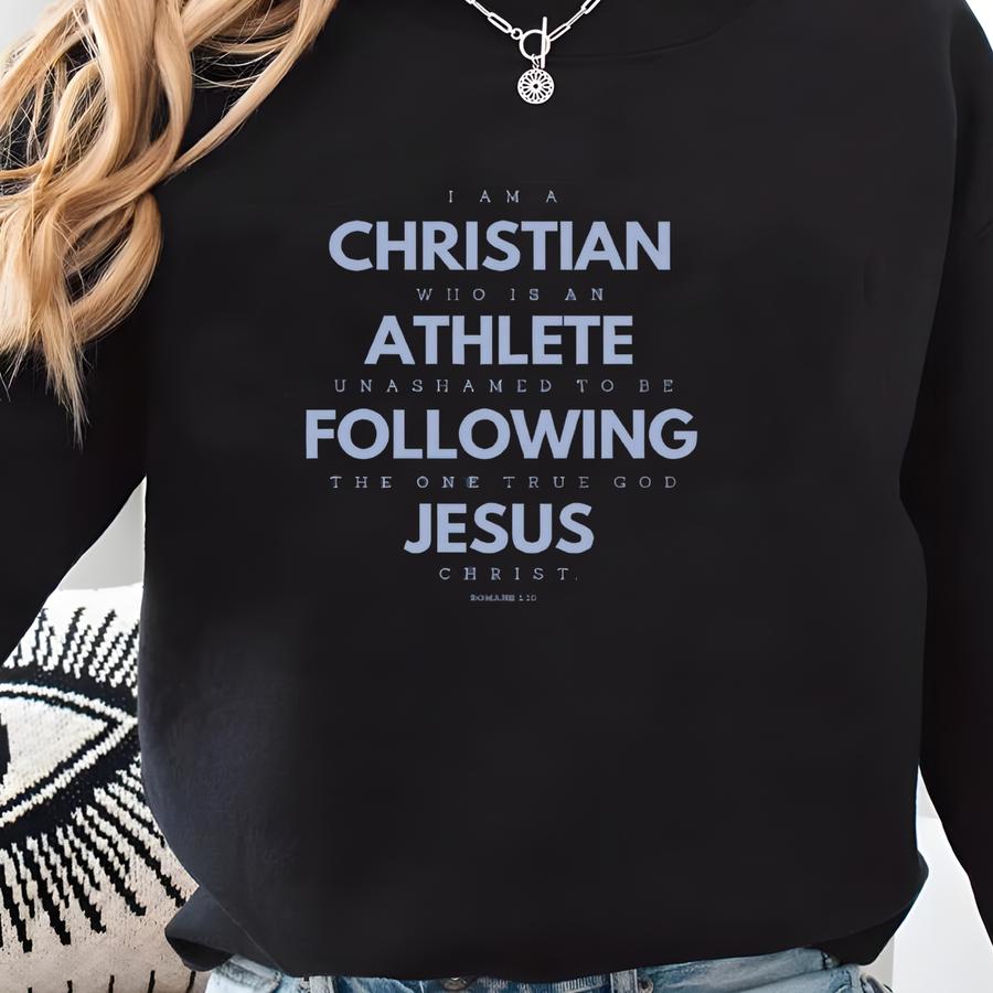 Christian Athlete Sports, Christian Hoodie Sweatshirt, Jesus Romans, Evangelize Gospel, Share Christ, Jesus Saves Gift, Christ Athlete Gift Sweatshirt