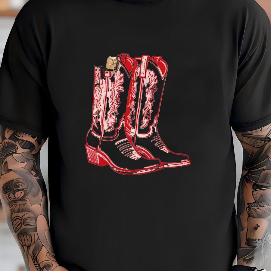 Cowboy Boots Baby Tee, Y2k Baby Tee, Country Concert Shirt, 2000s Aesthetic, 90s Baby Tee, Southern Girl, Country Era, Vintage Aesthetic Tee T-shirt