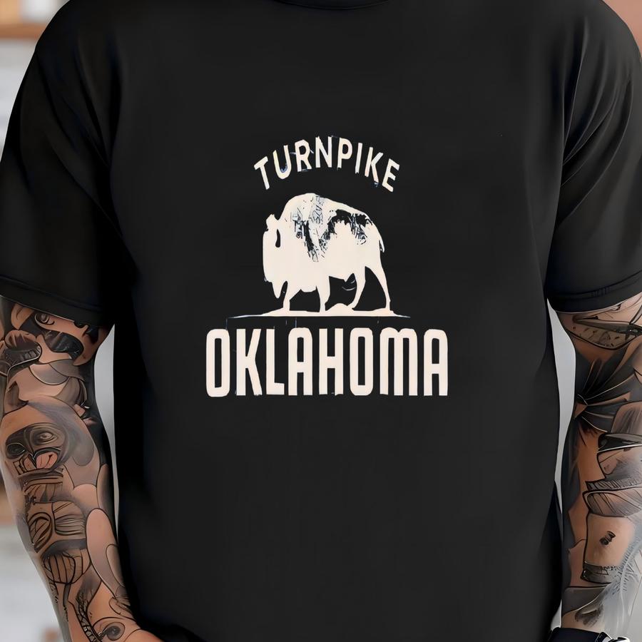 Turnpike Oklahoma Denim Jacket, Concert Outfit, Western Denim Jacket, Red Dirt Country, Turnpike Gift, Jean Jacket, Vintage Western Jacket T-shirt