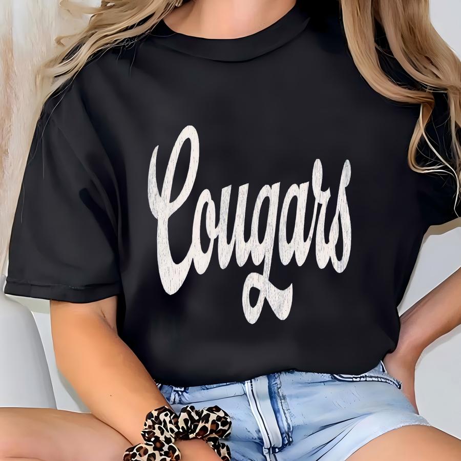 Cougars Shirt Cougars Tshirt Cougars Spirit Wear Cougars Mascot Game Day Apparel T-shirt