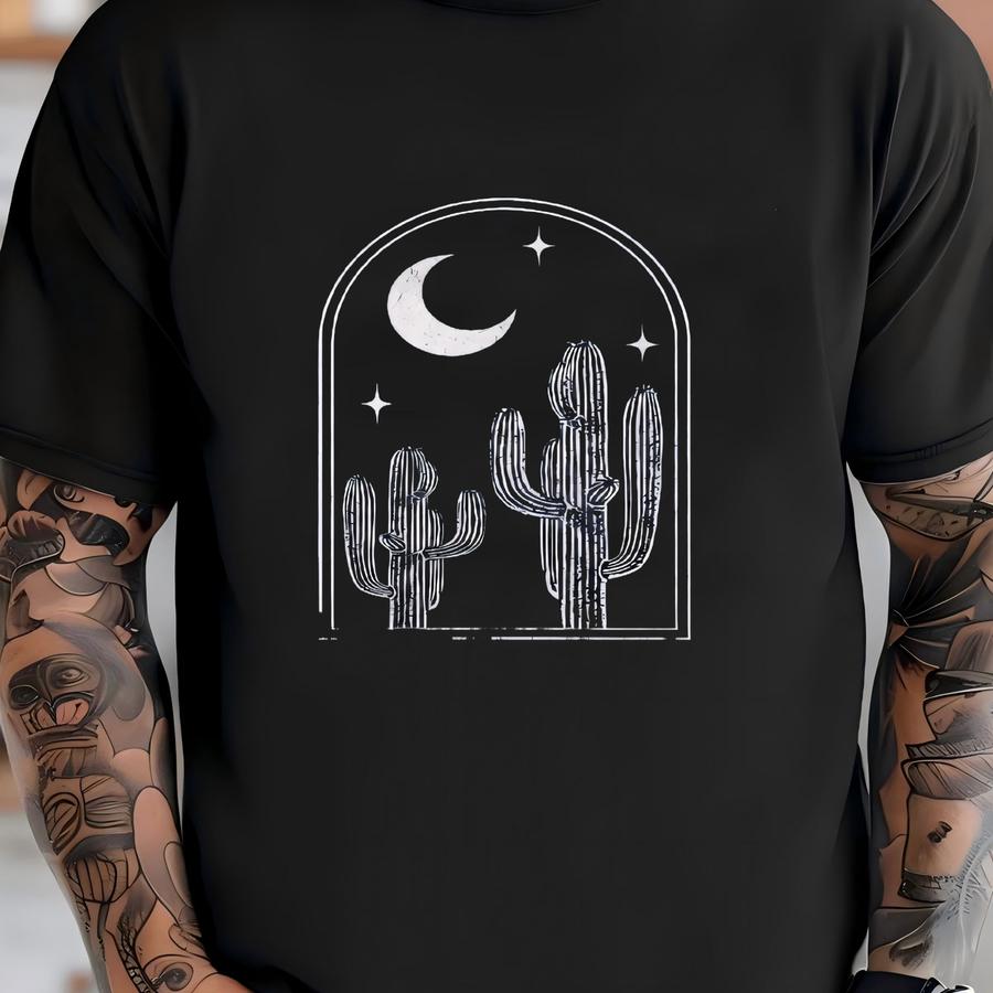 Desert Shirt, Cactus Shirt, Minimalist Hoodie, Wild West Hoodie, Western Shirt, Western Graphic Tee, Desert Vibes, Cowgirl Aesthetic T-shirt